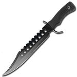 Night Stalkers Marine Force Recon Hunting Outdoor Survivors Bowie Sawback Knife 17 Inches Black