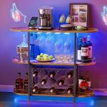 VASAGLE Bar Cabinets for Home, LED 