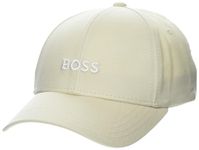 BOSS Men's Bold Center Logo Twill Cap, Oat Cream, One Size