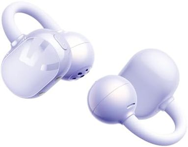 SOUNDPEATS POP Clip Open Ear Earbuds, Bluetooth 5.4 Clip-On Headphones, Lightweight Comfort, AI Call Noise Cancellation with Dual Connection, Immersive Audio Wireless Earbuds, 30H (Purple)