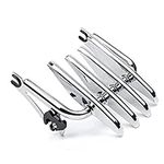 MoKitDora Detachable Stealth Two-Up Luggage Rack Compatible with 2009-Later Harley Touring Road King Road Glide Street Glide Electra Glide, Chrome