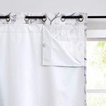 White Full Blackout Window Curtain 