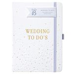 Busy B Wedding To Do Book - A5 size white & gold wedding organiser, One Size