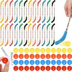 Harloon 100 Pcs Hockey Party Favors Multicolor Hockey Pencils and Erasers Includes Hockey Stick Pencils Hockey Balls Erasers Sports Pencils for Sports Fans Birthday Party Prize Gifts