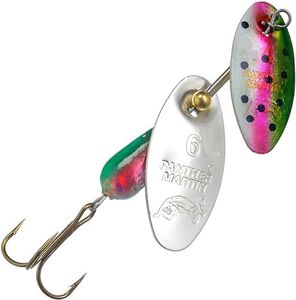 Panther Martin PMDF_2DF_HRS DualFlash Fishing Teardrop Spinner Lure - Holo Rainbow Trout/Silver - 2DF (1/4 oz)
