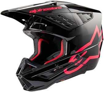 Alpinestars Supertech S-M5 Corp Motocross Helmet (Black/Diva Pink Glossy, X-Large)
