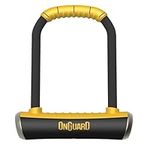 OnGuard Brute STD-8001 Keyed Shackle Bike Lock, High Security & Reliable, Bicycle Lock With Co-Moulded Crossbar, Locks Shackle On Four Sides, Hardened Steel Cycle Lock, D Lock, Bike Accessories