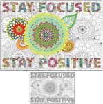 Large Coloring Posters for Adults and Kids - Giant Coloring Poster Motivational - Jumbo Wall Poster Coloring - Huge Adult Coloring Poster Size - Big Coloring Poster for Classroom Office Team Work