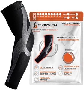 Enhanced Graduated Compression Arm Sleeve For Men Women - Basketball, Baseball, Football, Sports - Medical Sleeve, Tennis Elbow Pain, Bicep Compression, Recovery, Circulation, Lymphedema Sleeve