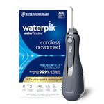 Waterpik Cordless Advanced Water Flosser For Teeth, Gums, Braces, Dental Care With Travel Bag and 4 Tips, ADA Accepted, Rechargeable, Portable, and Waterproof, Gray WP-567