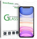 amFilm (3 Pack) Glass Screen Protector for iPhone 12, iPhone 12 Pro, iPhone 11, and iPhone XR (10R) - Case Friendly (Easy Install) Tempered Glass Film (6.1 Inch)