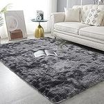 Vafodo 8X10 Feet Dark Gray Soft Area Rugs for Bedroom Living Room Super Soft Modern Fluffy Throw Carpets for Girls Boys Kids Room Shaggy Fluffy Rugs