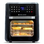 SOLARA 12L Digital Air Fryer Oven for Home Kitchen 1800 Watts with 12 Pre set modes for Grill,Roast,Bake,Reheat,Rotisserie,Dehydrate, 6 Accessories, 12L Capacity, Black, XX-Large (12L)