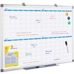 MAKELLO Large Magnetic Dry Erase Calendar Whiteboard Quarterly for Home, Bedroom, Office, Classroom, 4 Months, 36x24 in