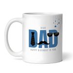 Gogirgit Ceramic Coffee Mug Happy Birthday Gift for Dad, Father, 330ml, Microwave Safe (HBD Dad)