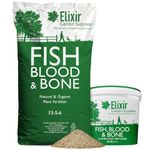 Elixir Gardens Fish, Blood and Bone Organic-Based Fertiliser | 25kg Bag | Treats over 350sqm