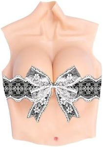 XiuhYrenza Silicone Breastplate Silicone Breast Forms A Cup Half Body Fake Boobs for Crossdresser Drag Queen,Beige,H Cup Gel Filler