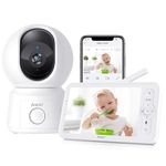 ARENTI Baby Monitor with Camera and Night Vision,Video Monitor with 1080P Wifi Camera,5-inch 720P Display,Pan Tilt Zoom,Auto Tracking,Temperature Sensor,Sound&Motion Detection,2 Way Audio,Vox Mode