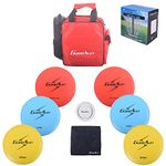 Disc Golf Set with 6 Discs and Mini Disc,Starter Disc Golf Bag,Towel