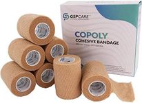 Self Adhesive Wrap Cohesive Wrap Bandages 6 Count 3" x 5 Yards, Medical Tape, Adhesive Flexible Breathable First Aid Non Woven Rolls, Stretch Athletic, Ankle Sprains & Swelling, Sport