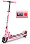 FanttikRide C9 Electric Scooter for Kids Ages 8+, 6/10MPH, 5 Miles Range, LED Display, Adjustable Height, Foldable, Rubber Wheels, Lightweight, Gifts for Boys and Girls up to 132 lbs