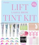 Lomansa Lash Lift and Black Kit, Eyelash Lift and Tint Kit for Natural Curled Darker-Looking Lashes, Strong Hold Lash Lift Glue, Salon Results, Beginner-Friendly, Lasts Up to 4 Weeks