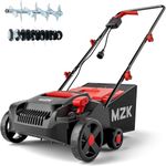 MZK 33 cm 13 Amp 2-in-1 Electric Lawn Scarifier and Aerator with 4-Position Adjustable Depth, Lightweight Design, 30L Grass Collection Bag, Perfect for Small to Medium Lawns