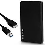 Storite External Hard Drive 320GB HDD USB3.0 Ultrafast Slim Data Backup Storage Expansion - Portable Hard Drive Compatible for Mac, Laptop, PC, Xbox, Xbox one, PS4 (Black)