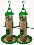 Amijivdaya Large Bird Feeder (Green, Transparent) - Pack of 2