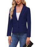 MINTLIMIT Womens Blazers One Button Jacket Blazer Long Sleeve Lined Suit Casual Back Vent (Navy XL)