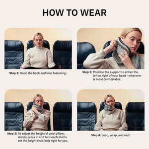 trtl Pillow Plus Adjustable Travel Neck Pillow – Ergonomic Support