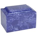 Silverlight Urns Cobalt Classic Cultured Marble Funeral Cremation Urn for Human Ashes (Dark Blue) - Adult/Large Size. Suitable for Ground Burial or Memorial at Home