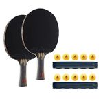 JOOLA Table Tennis Racket Set - Includes Competition Grade Carbon Kevlar Ping Pong Paddle, 10 3-Star Ping Pong Balls, & Magnetic Ball Holder - Table Tennis Accessories for Advanced Training