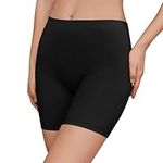 Under Dress Shorts for Women Breathable Slip Shorts Soft Lightweight Boyshorts Anti Chafing Underwear Womens Boxers Black M