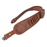 TOURBON PU Leather Hunting Rifle Sling 223 243 270 30 06 308 Ammo Cartridge Holder with Swivels