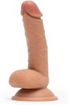 Lovehoney Lifelike Lover Realistic Dildo - 6 Inch Suction Cup Dildo Gifts for Women - Beginner Dildo with Flexible Shaft and Balls - Harness Compatible Strap On Dildo - Adult Sex Toy - Flesh Tan