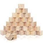 Kurtzy Small Wooden Cubes (30 Pack) - 3 x 3 x 3cm (1.18 x 1.18 x 1.18 inch) Wood Cubes - Natural Unfinished Pine Wood Blocks - Educational Craft Cubes for DIY, Stamps, Art & Crafts, Puzzles, Numbers