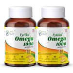 Fytika Healthcare Products Omega 1000| Fish Oil Omega 3 1000 mg| Omega 3 fatty acids,EPA & DHA| For Heart, Brain, Joint & Muscle Support| Omega 3 Capsule For Men & Women| 60 Softgels (Pack of 2)