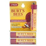 Burt's Bees 100% Natural Origin Moisturizing Lip Balm for Dry Chapped Lips, Get Soft and Hydrated Lips - Pack of 2 - Pomegranate