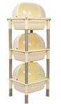 VelVeeta PVC 3 Layer Multipurpose Plastic Kitchen Storage Organizer Rack with Wheels (Color May Very)