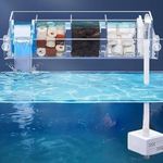 Multi Layer Aquarium Top Sump Filter with Pump, Filter Pad & Bio Wheel | Transparent Acrylic Aquarium Top Sump Filter (4 Chamber - 31 CM)