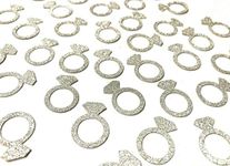 50 x Silver Engagement Ring Table Confetti | Bachelorette Party Confetti | Engagement Rings