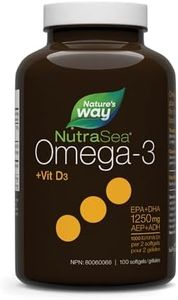 Nature's Way NutraSea Omega-3 and Vitamin D Soft Gels - Fish Oil Supplement with EPA and DHA – Helps Support the Maintenance of Good Health – Mint Flavour, 100 Softgels