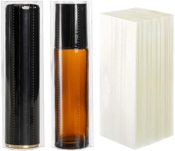TOPZEA 1000 PCS Heat Shrink Wrap Bands for 10ml Roller Bottles, Clear Perforated Shrink Wrap Bands Sleeves for Lip Balm Tubes, Lip Gloss, Perfume Sample, Essential Oil Bottle, Easy to Use, 3.3"x 1.3"