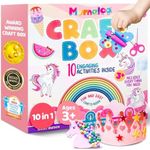 10 Simple and Fun Unicorn and Mermaid Arts and Crafts for Kids, All-Inclusive Craft Kits, No Mess, Fun Toddler Crafts Box for Girls, Organized Preschool Art Supplies