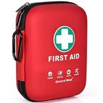 First Aid Kit - 170 Pieces Hard Case and Lightweight - Includes Instant Cold Pack,Emergency Blanket for Travel, Home, Office, Vehicle