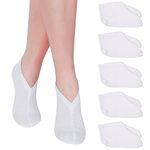 Dacitiery 5 Pairs Moisturizing Socks Overnight, Thin Foot Spa Socks Cotton Moisture Enhancing Socks Cosmetic Moisturizing Socks for Dry Cracked Feet