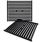 Criditpid BBQ Grates Replacement for Broil King 9865-54, 9956-54, 9865-14 Models, 15" Heavy Duty Cast-Iron Cooking Grids for Broil-Mate, Sterling, Huntington Grill.