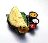 BRIKSHI Dosa South Indian Food Fridge Magnet Miniature Food 3D Fridge Magnet Best Souvenir Gift 100% Made in India Po_1