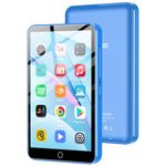 80GB MP3 Player with Bluetooth and WiFi, 4" Touchscreen MP3 MP4 Player with and Speaker, Spotify Music Player with Audible, Amazon Player, MP4&MP3 Player up to 1TB (Blue)